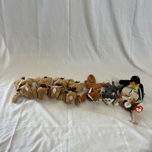 Ty Stuffed Animal Collection - Tan, Gray, Black